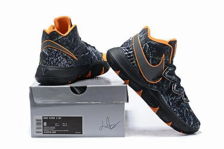 Nike Kyrie 5 Camoplage Orange Men Basketball Shoes Sale Size US 7,8,8.5,9.5,10,11,12 Asics Shoe Warranty