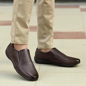 Wingtip Loafers With Tassels Loafers Brown Formal Synthetic Slip-on Leather Loafer