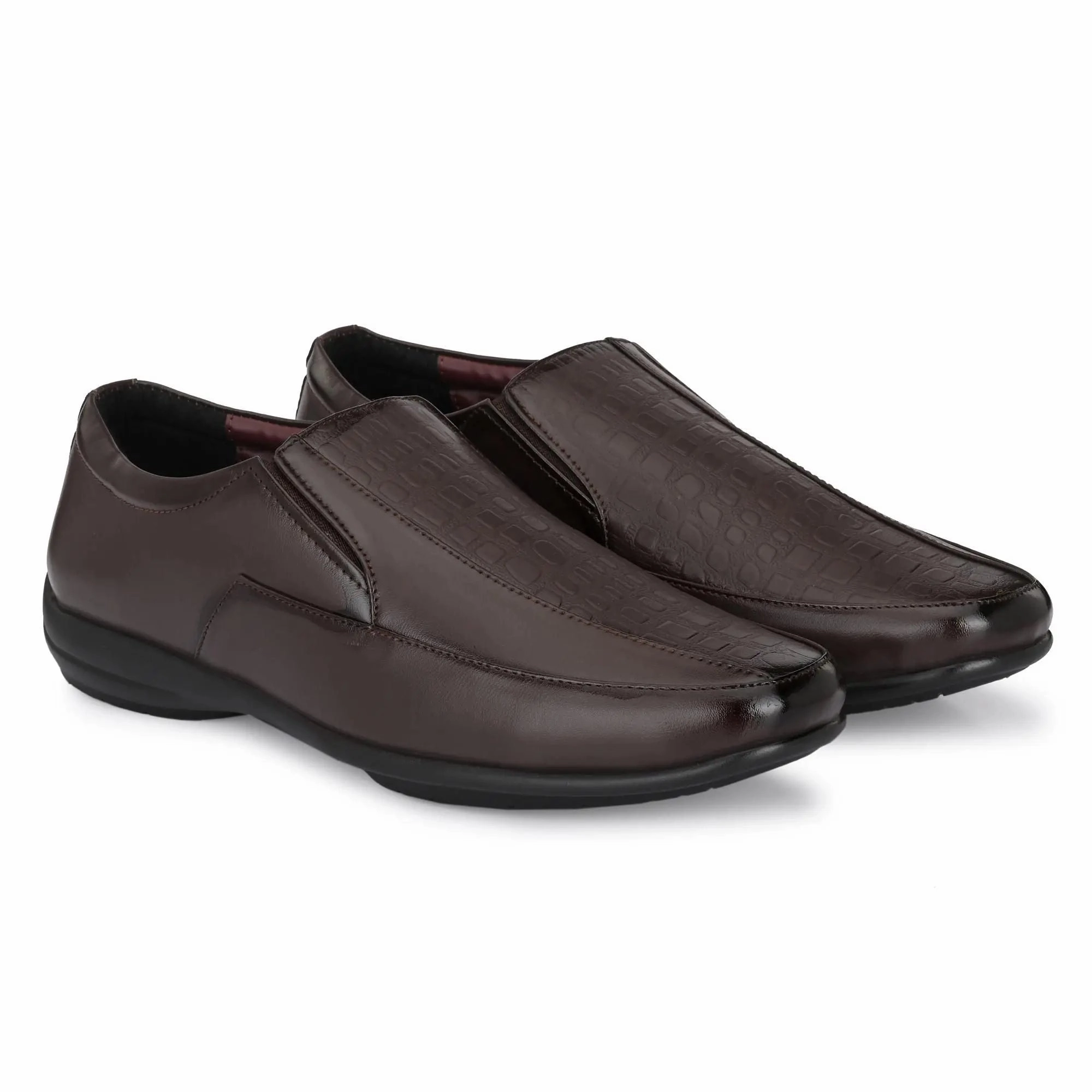 Dress Loafers Suede Loafers Brown Formal Synthetic Slip-on Leather Loafer