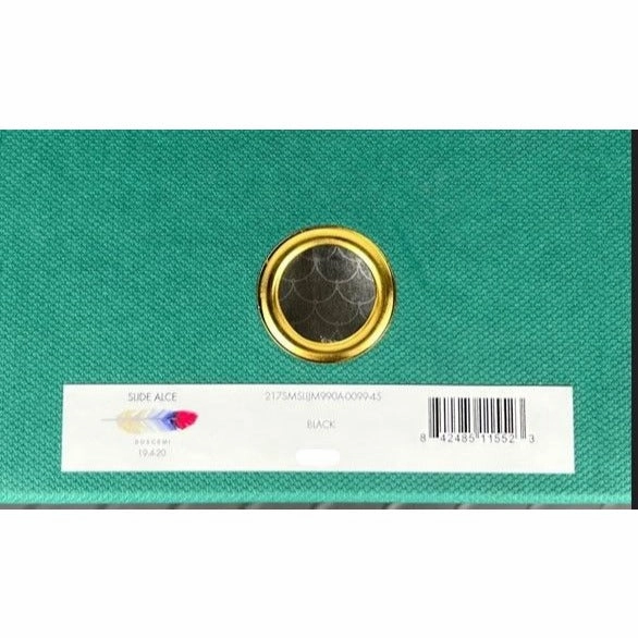 Buscemi Mens Slide Alce Black Leather Sandals Ruby Slippers From Wizard Of Oz