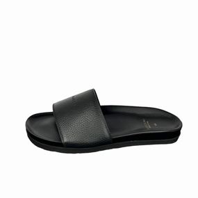 Buscemi Mens Slide Alce Black Leather Sandals Ffxiv Moogle Slippers