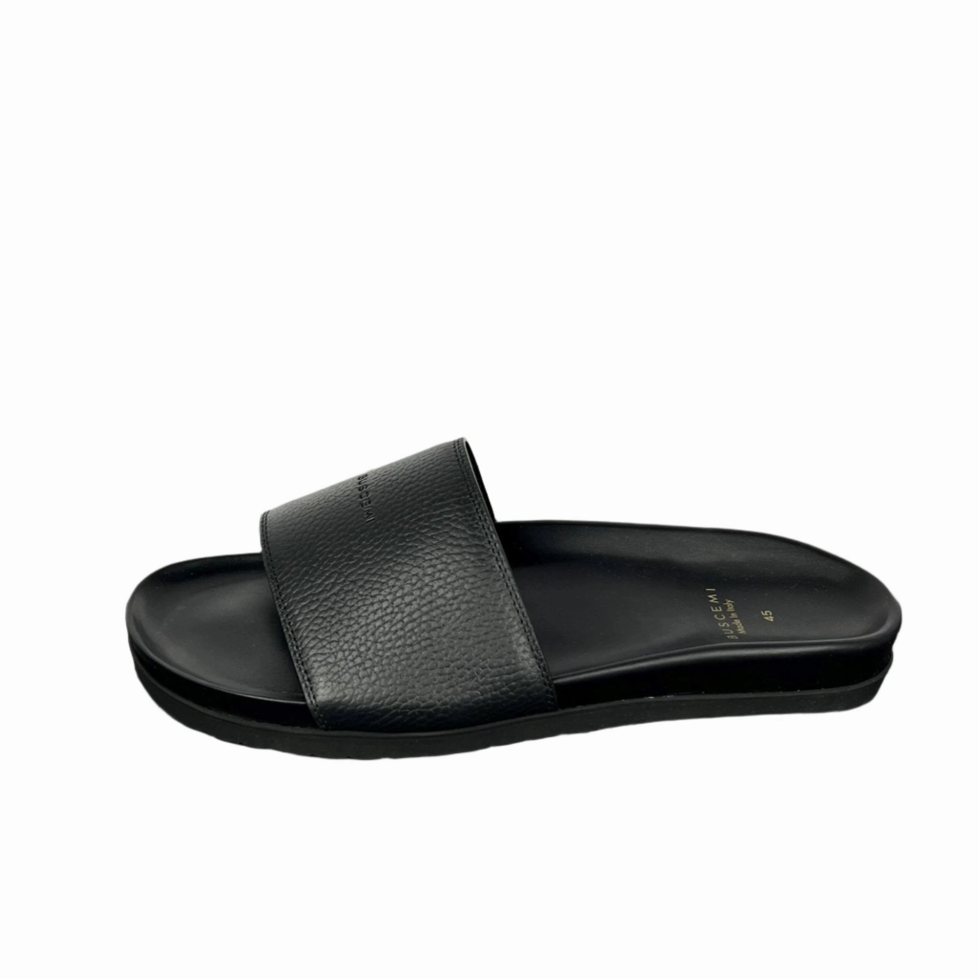 Boot Style Slippers Buscemi Mens Slide Alce Black Leather Sandals
