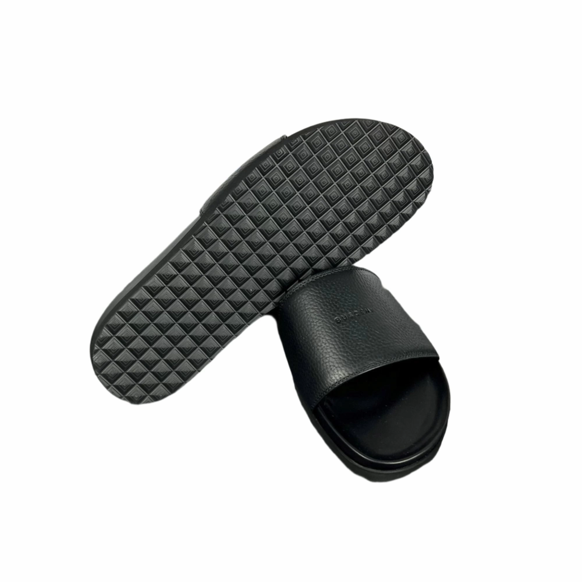 Echeveria Harmsii Ruby Slippers Buscemi Mens Slide Alce Black Leather Sandals