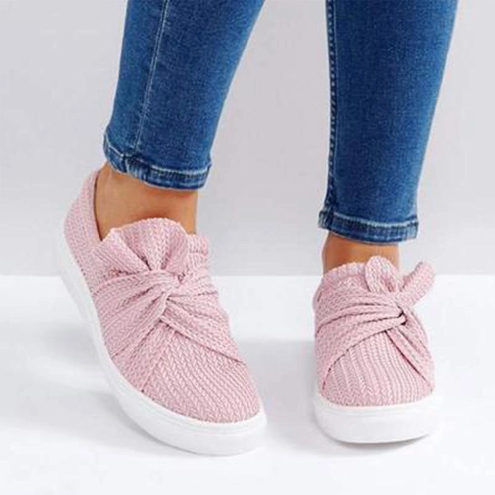 Loafers Seafood Grill Bow Breathable Flats Slip On Canvas Loafers