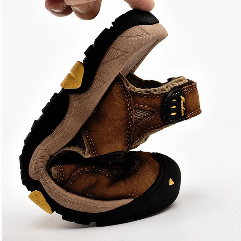 Men's Outdoor Casual Leather Sports Sandals Sandals With Support For Walking