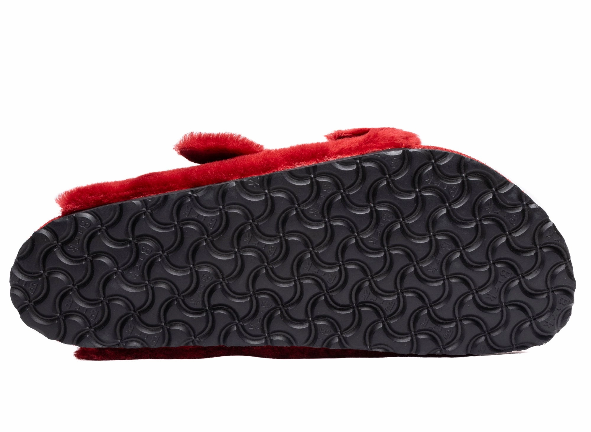 Birkenstock Arizona 1774 in Shearling Red Sandals Extra Wide