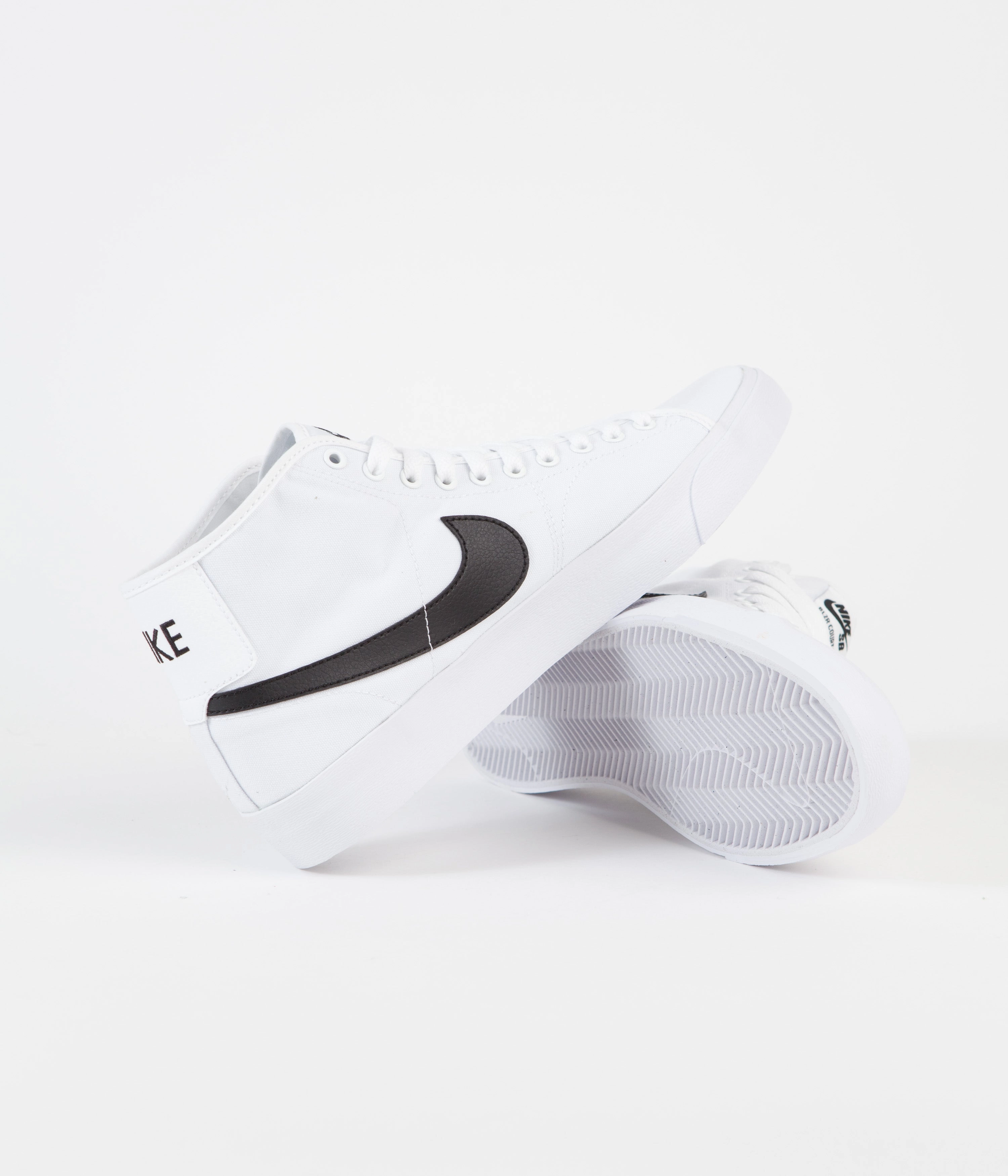 Nike SB Blazer Court Mid Shoes - White / Black - White Asics Shoes For Half Marathon