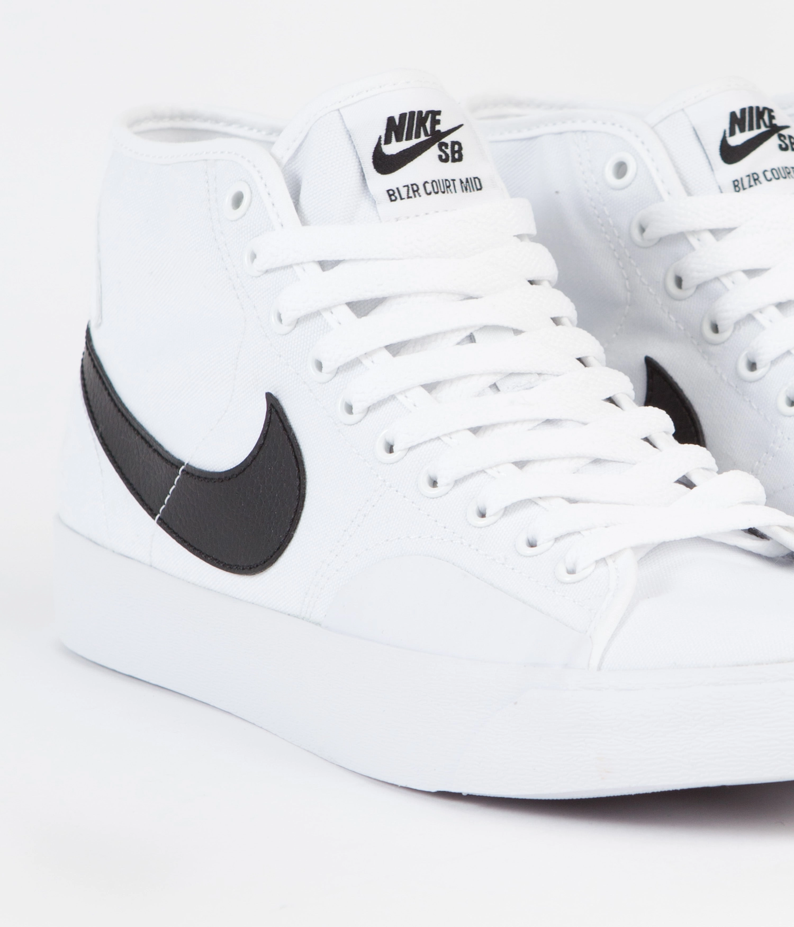 Nike SB Blazer Court Mid Shoes - White / Black - White Asics Gel Quantum Running Shoes