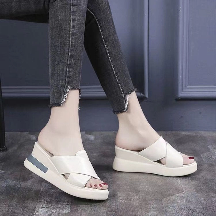 Clog Sandals Contemporary Open-toe Sandals With 7cm Mid-heel
