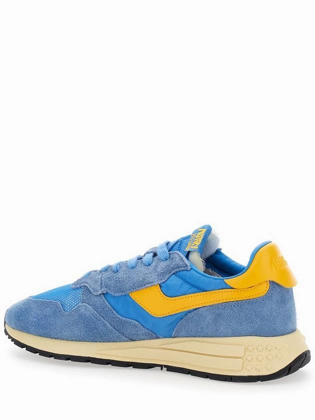 Sneakers From The 90's 'Reelwind Super Vintage' Blue Sneakers With Logo Patch On The Tongue And Contrasting Heel In Fabric And Leather Man