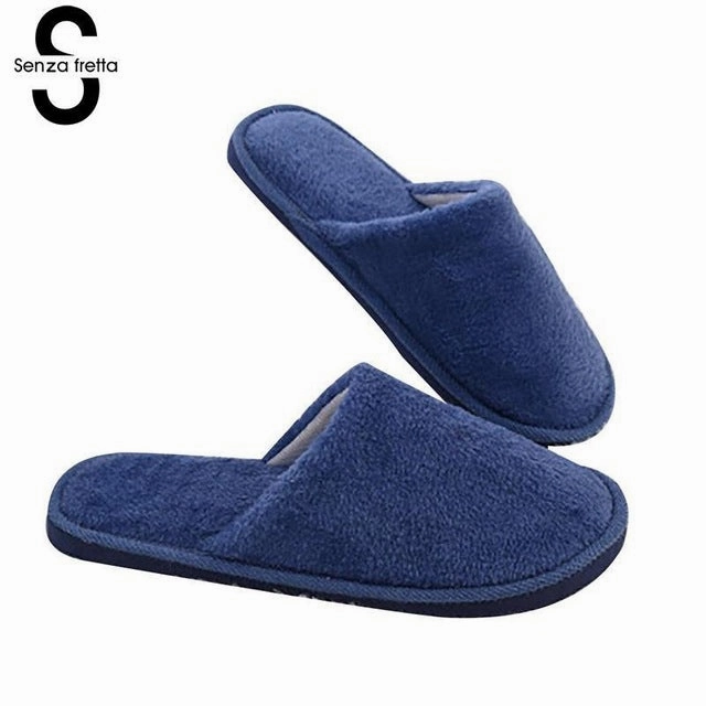 Senza Fretta Men Shoes Winter Warm Home Slippers Men Fashion Couple Men Plush Warm Slippers Indoor Soft Couple indoor Slippers North Face Slippers Pink