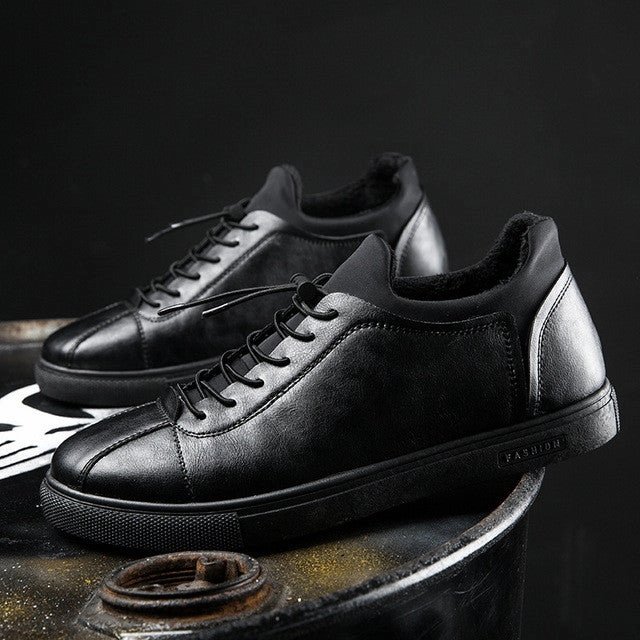 Merkmak 2016 Men Shoes Fashion British Stylel Bright Matte Black Students Men Design Sapatos Masculinos Comfortable Flats Shoes Toms Donovan Casual Shoe