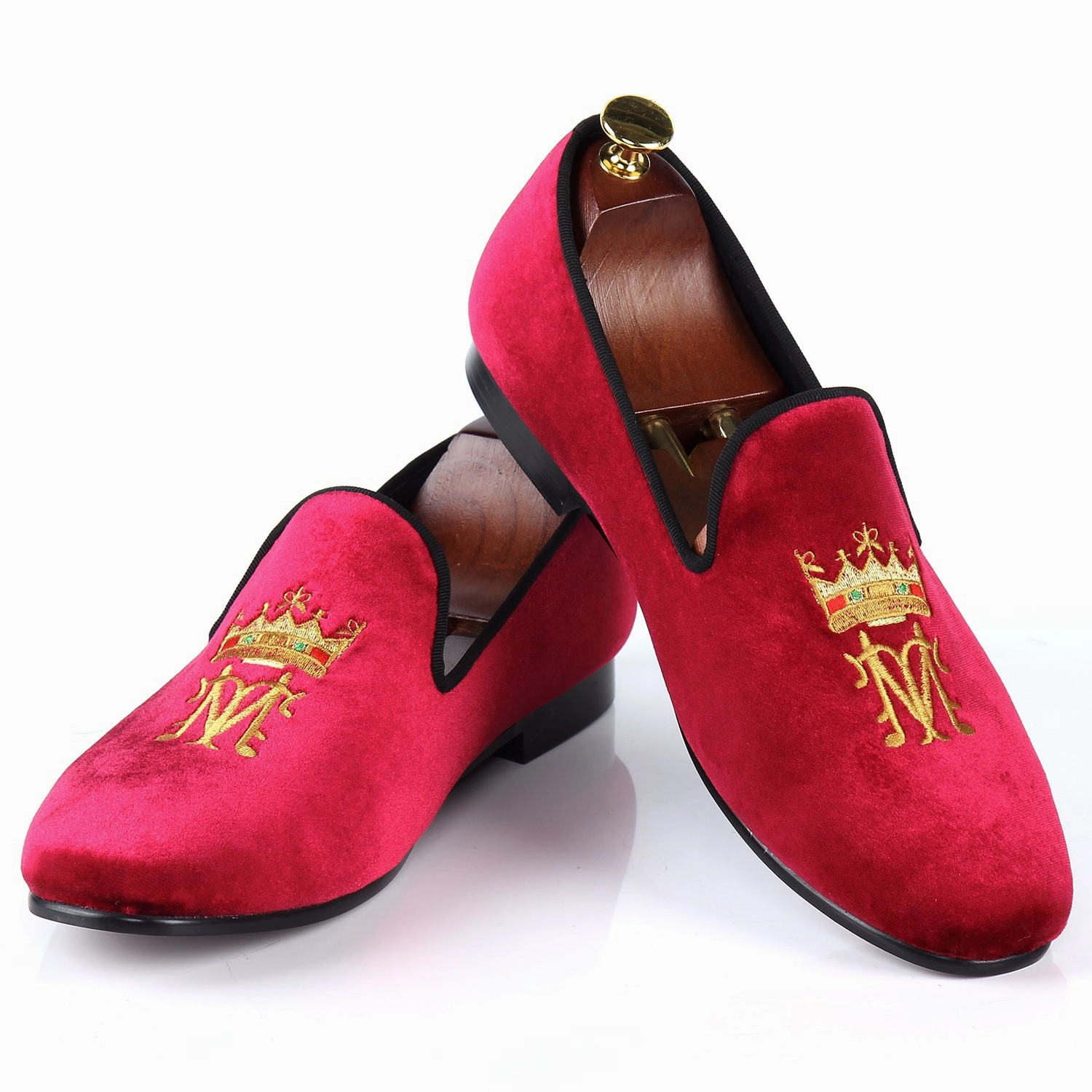 Harpelunde Men Driving Loafer Shoes Blue Velvet Slippers Ruby Slippers From Wizard Of Oz