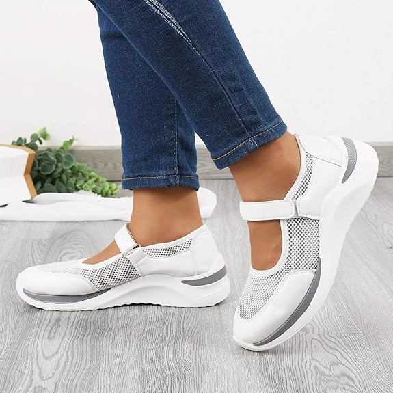 Sneakers Keychain NEW Sz 8.5 Color Block Mesh Breathable Hook Loop Shoes for Women Sneakers Ladies Comfortable Platform Sneakers Casual Arch