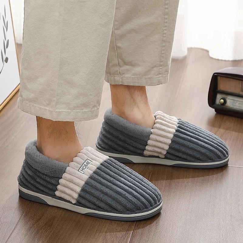 Peep Slippers Cuzcare Men Back Wrap Slippers Washable Winter Shoes