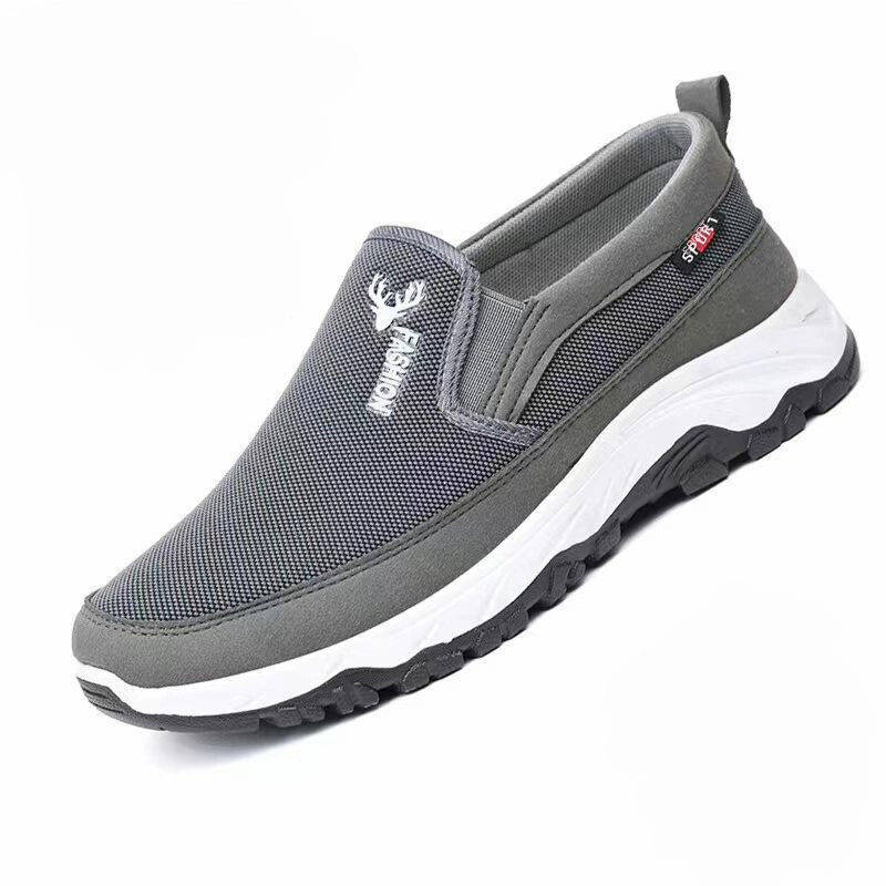 Ashro Shoes Cuzcare Orthopedic Men's Shoes Comfortable Soft Sole Canvas Slip-on