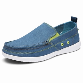 Cuzcare Orthopedic Men Shoes Canvas Lightweight Breathable Slip-On Walking Casual Shoes Good Shoes For Wide Flat Feet