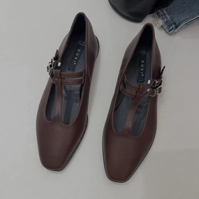 DAIIIBABYYY  -  2024 Spring New Women Flat Shoes Fashion Round Toe Shallow Slip On Ladies Mary Jane Shoes Flat Heel Outdoor Dress Ballerina Flat Shoe Styles