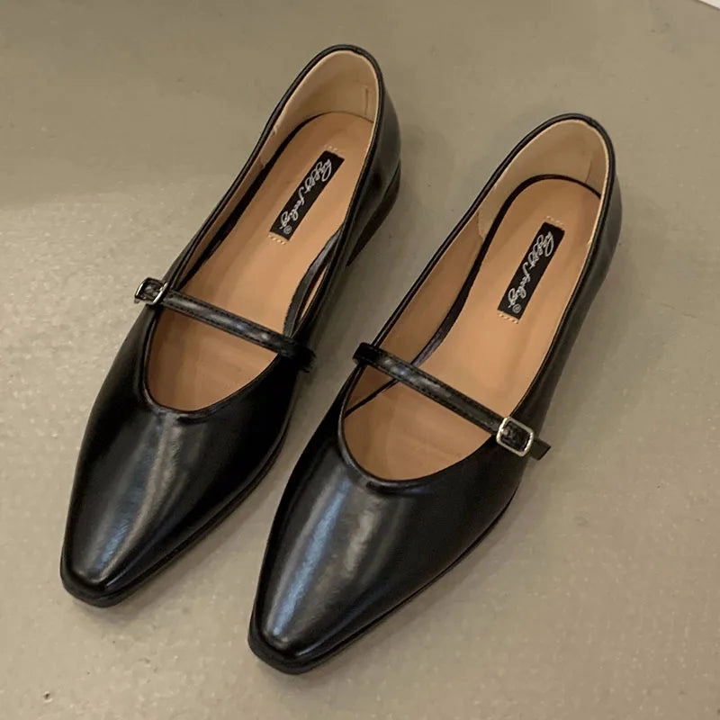 Types Of Flats Shoes DAIIIBABYYY  -  2024 White Autumn Women Flat Shoes Fashion Pointed Toe Shallow Slip On Ladies Elegant Csual Ballet Shoes Dress Laofer Shoes