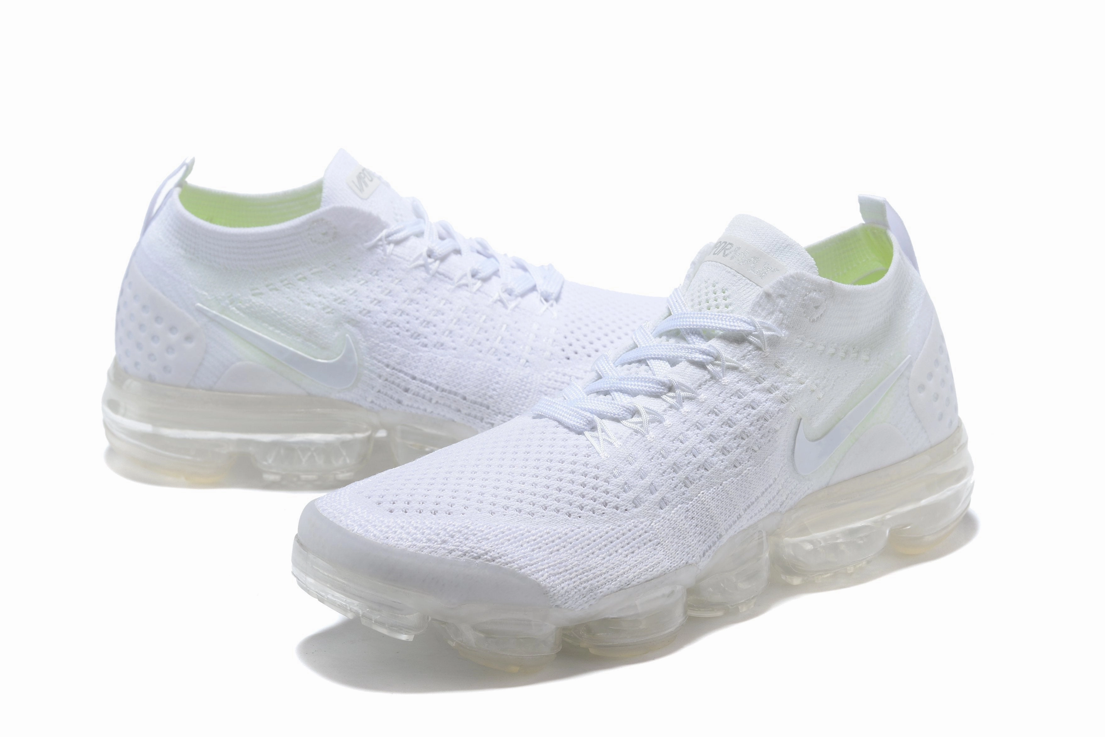 Best Summer Sneakers Nike Air Vapormax Flyknit 2 White Shoes Sneakers Men Sale Size US 7, 8, 8.5, 9, 10, 11