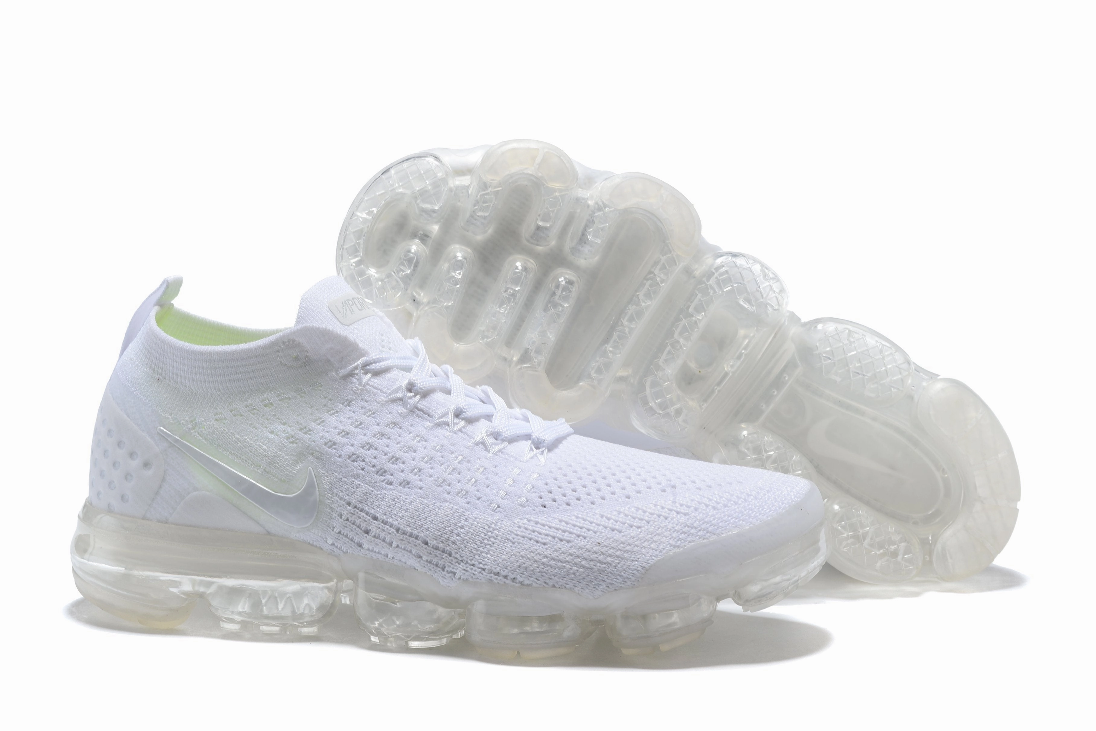 Make My Own Sneakers Nike Air Vapormax Flyknit 2 White Shoes Sneakers Men Sale Size US 7, 8, 8.5, 9, 10, 11