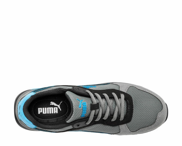 Puma Men's 643035 Front Side Gray Blue Low Composite Safety Toe Metal Free Work Shoes Nitro Shoes Puma