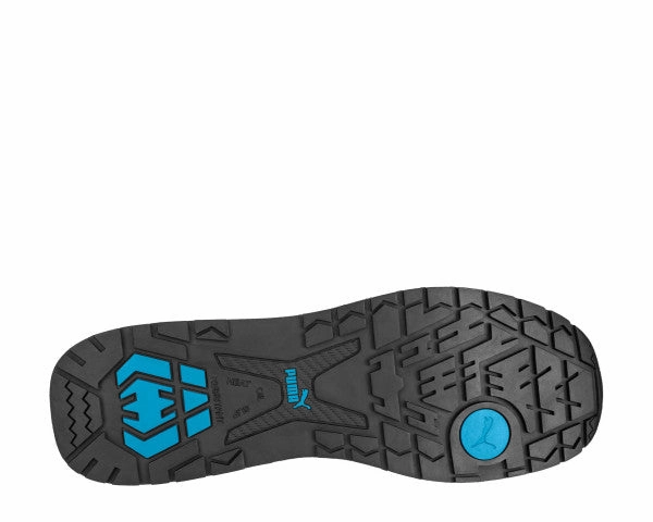 Puma Club Era Ii Shoes Puma Men's 643035 Front Side Gray Blue Low Composite Safety Toe Metal Free Work Shoes