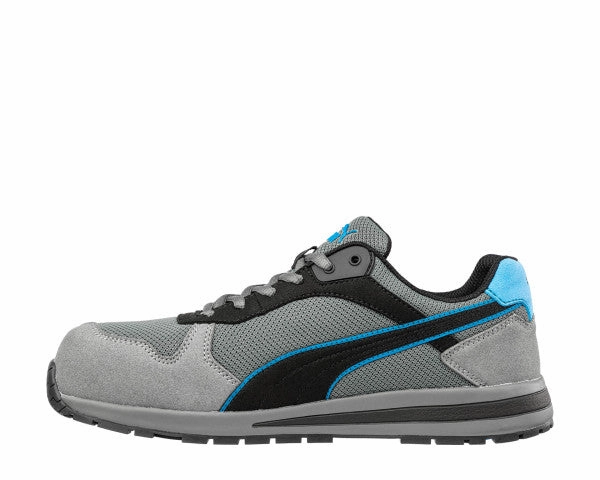 Puma Men's 643035 Front Side Gray Blue Low Composite Safety Toe Metal Free Work Shoes Puma Animal Crossing Shoes