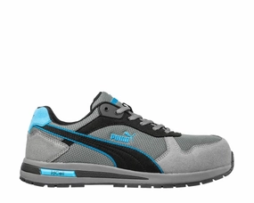 Sneakers Puma Shoes Puma Men's 643035 Front Side Gray Blue Low Composite Safety Toe Metal Free Work Shoes