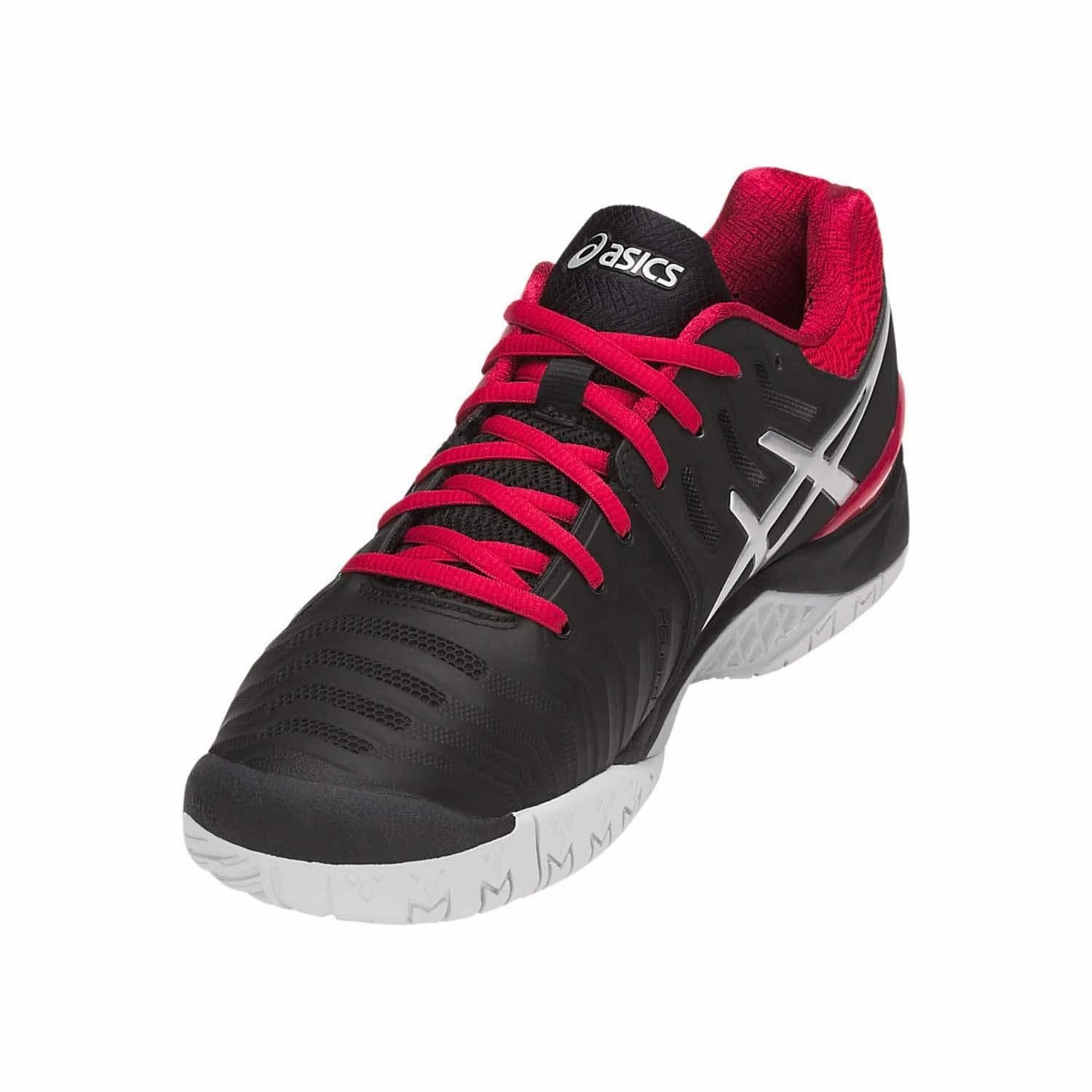 ASICS Mens Gel-Resolution 7 Tennis Shoe, Black/Silver, Size 9.5 Asics Shoes Offer