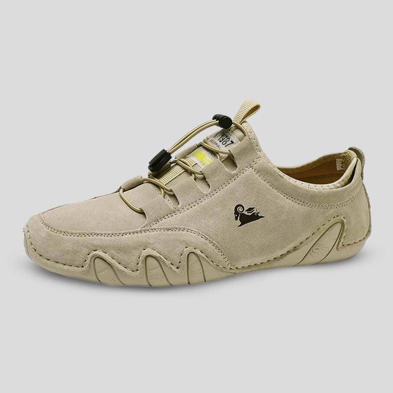 Dbeck UrbanStride: Nubuck Leather Sportstyle Shoes For Outdoor And Everyday Flat Shoe Cabinet