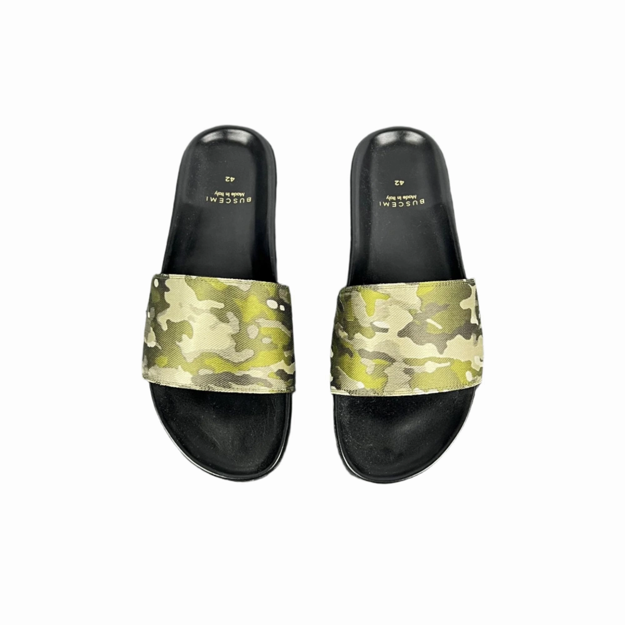 Gabby Dollhouse Slippers Buscemi Mens Slide Jacquard Camou Leather Sandals