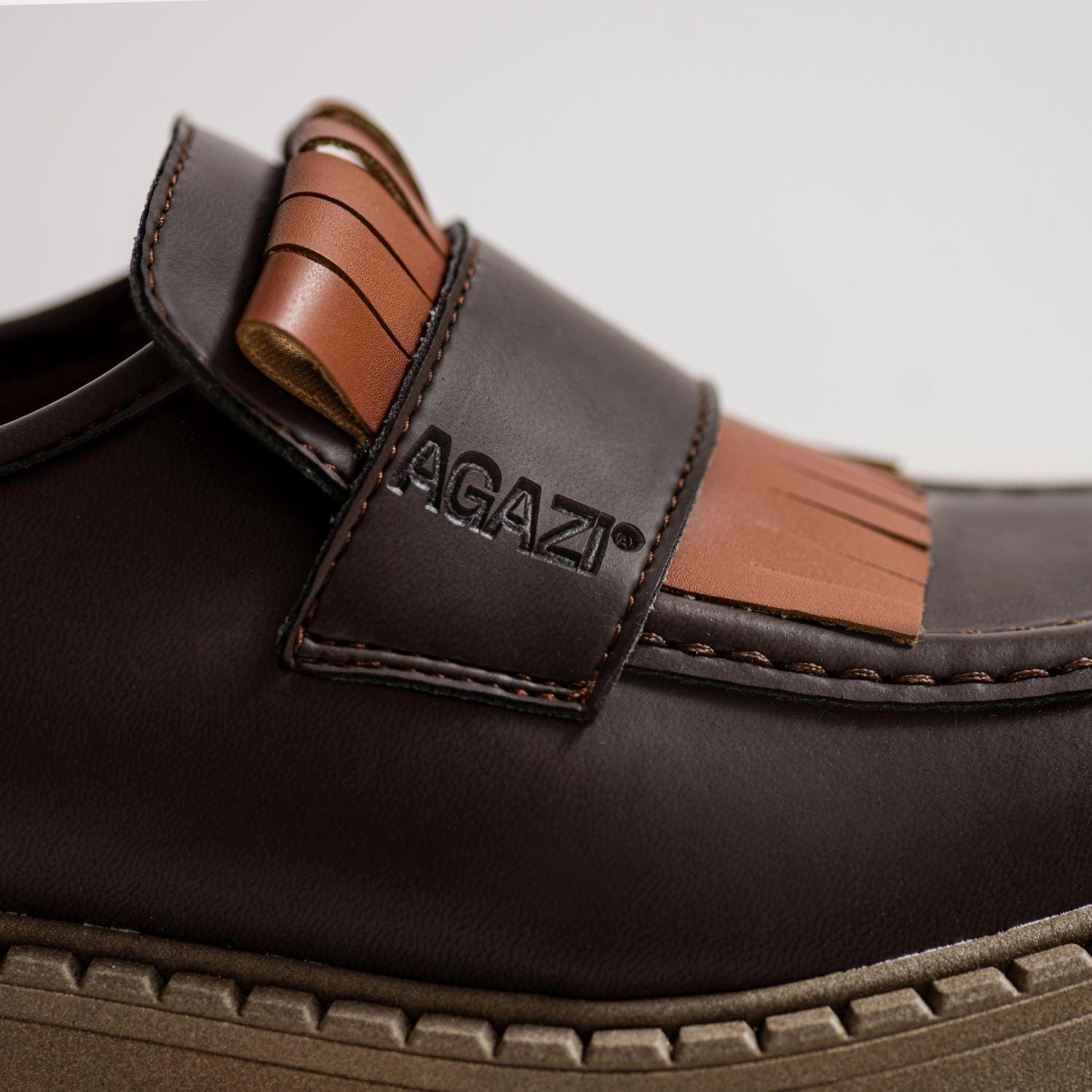 Penny Loafers 1 Diane Women's 3 in 1 Apple Leather Vegan Loafers | Chocolate & Dark Sole