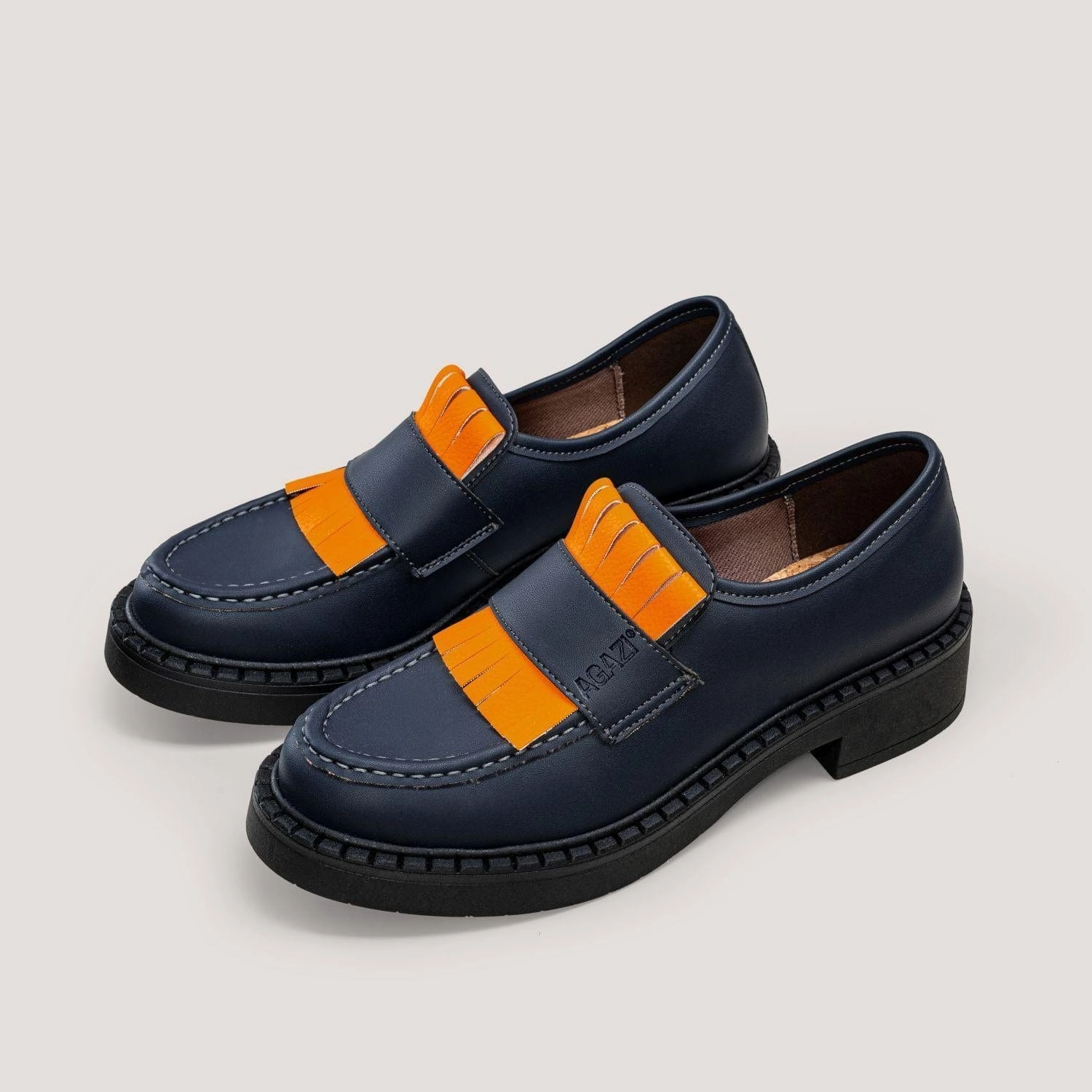 Loafers Sylke Diane Women's 3 in 1 Corn Leather Vegan Loafers | Navy Blue