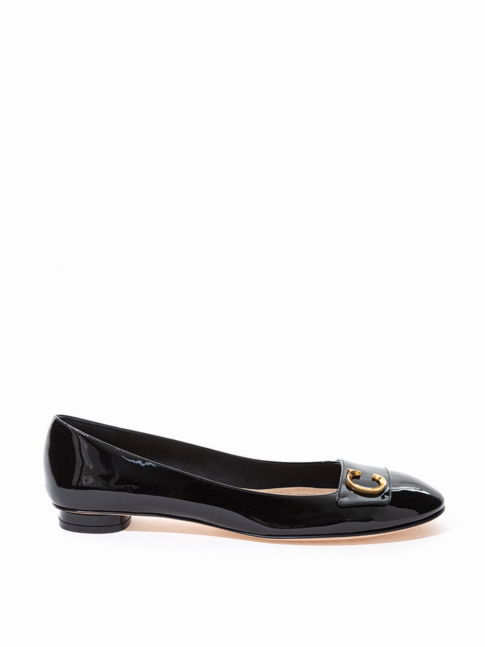 Flat Flexible Walking Shoes Dior Elegant Black Patent Leather Ballerina Flats