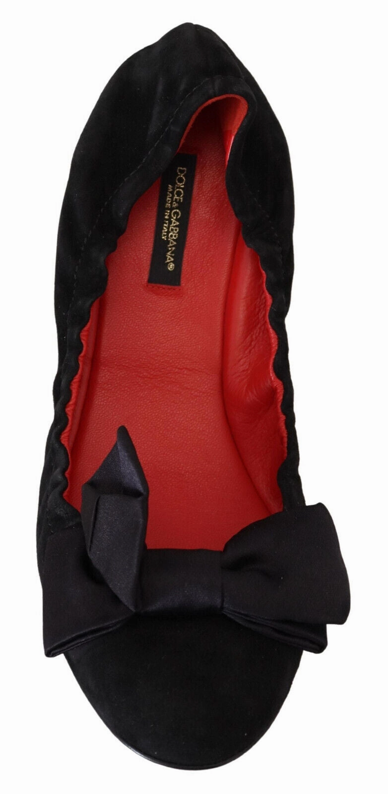 Best Winter Shoes For Flat Feet Dolce & Gabbana Black Suede Flat Slip On Ballet Shoes