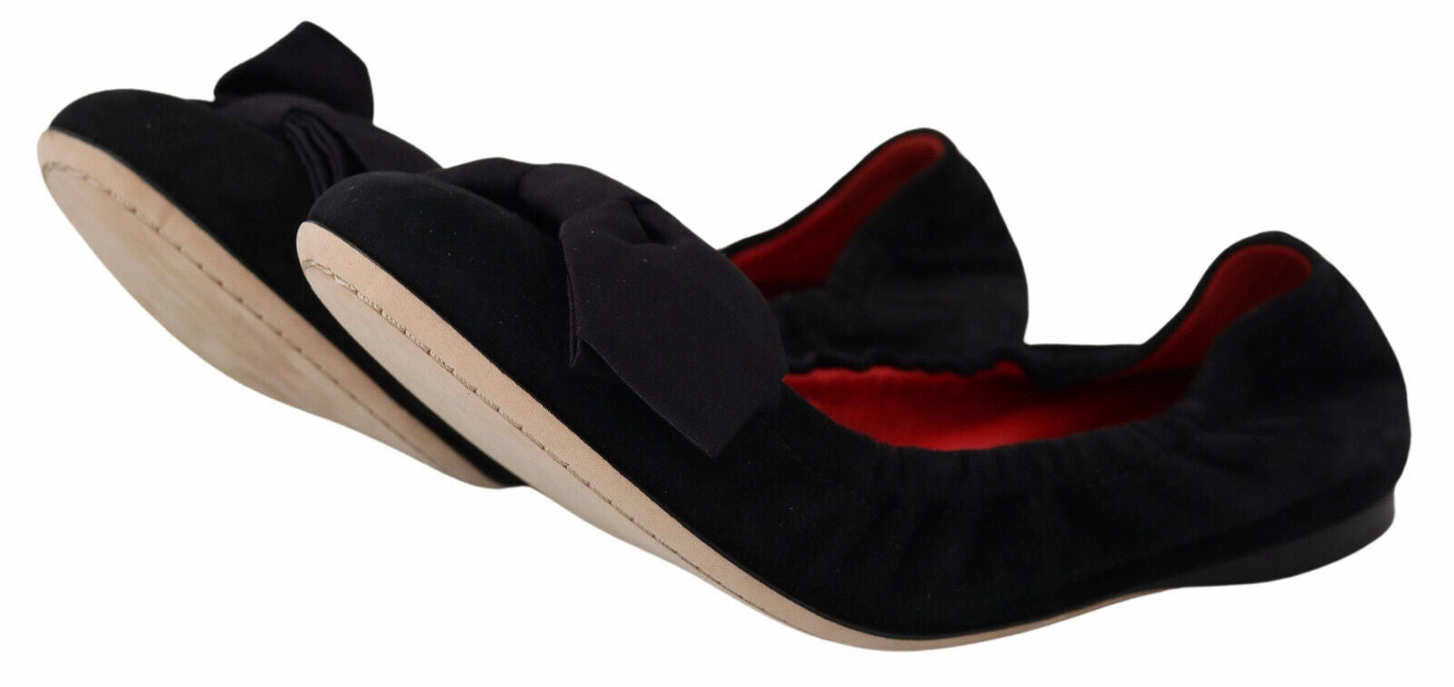 Shoe Inserts For Flats Dolce & Gabbana Black Suede Flat Slip On Ballet Shoes