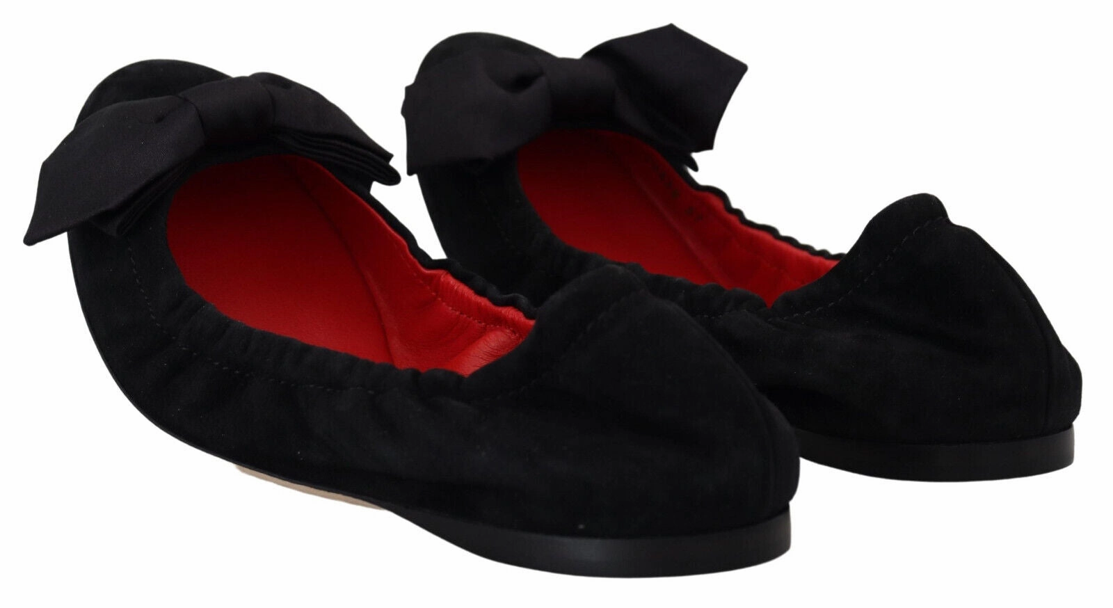 Mountain Flat Shoes Dolce & Gabbana Black Suede Flat Slip On Ballet Shoes