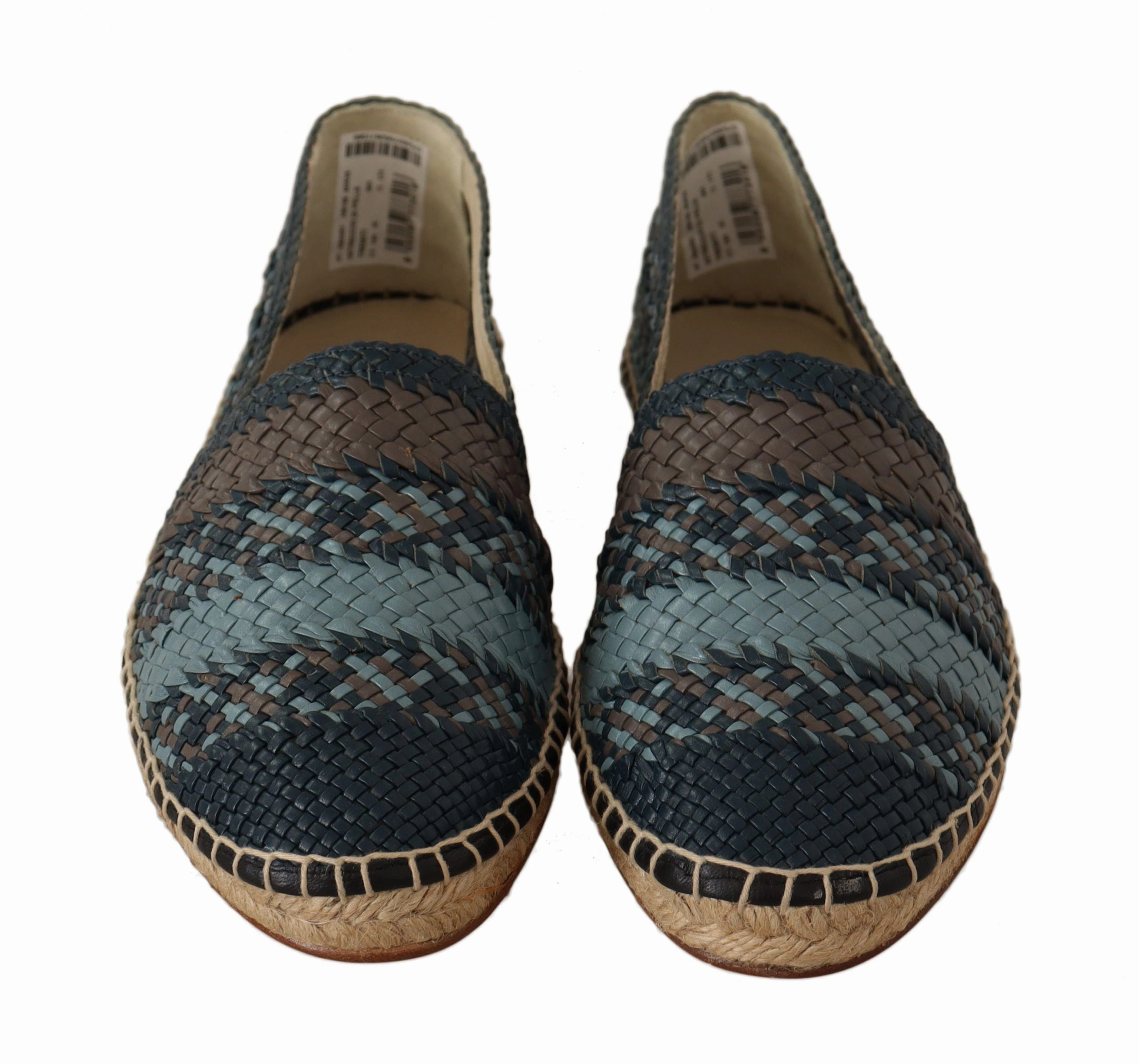 Dolce & Gabbana Blue Gray Slip On Buffalo Espadrille Shoes Dior Loafers Sale