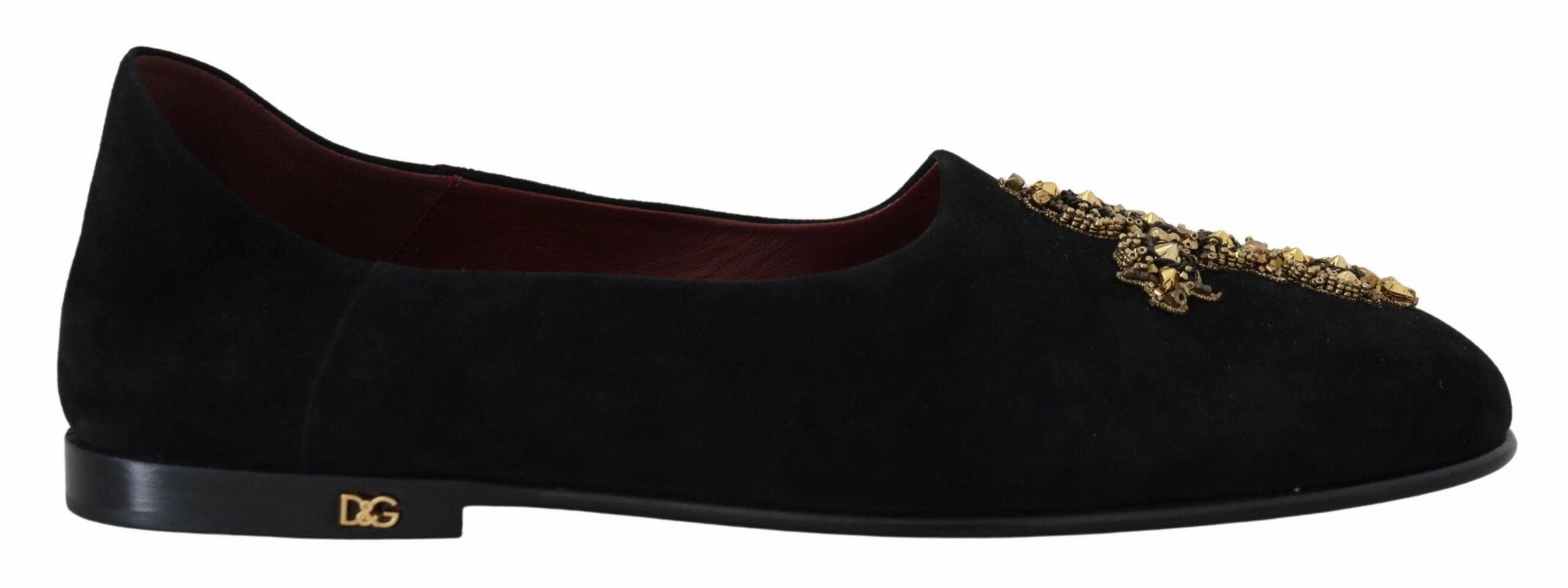 Dolce & Gabbana Gold Cross Slip On Loafers Leather Loafers