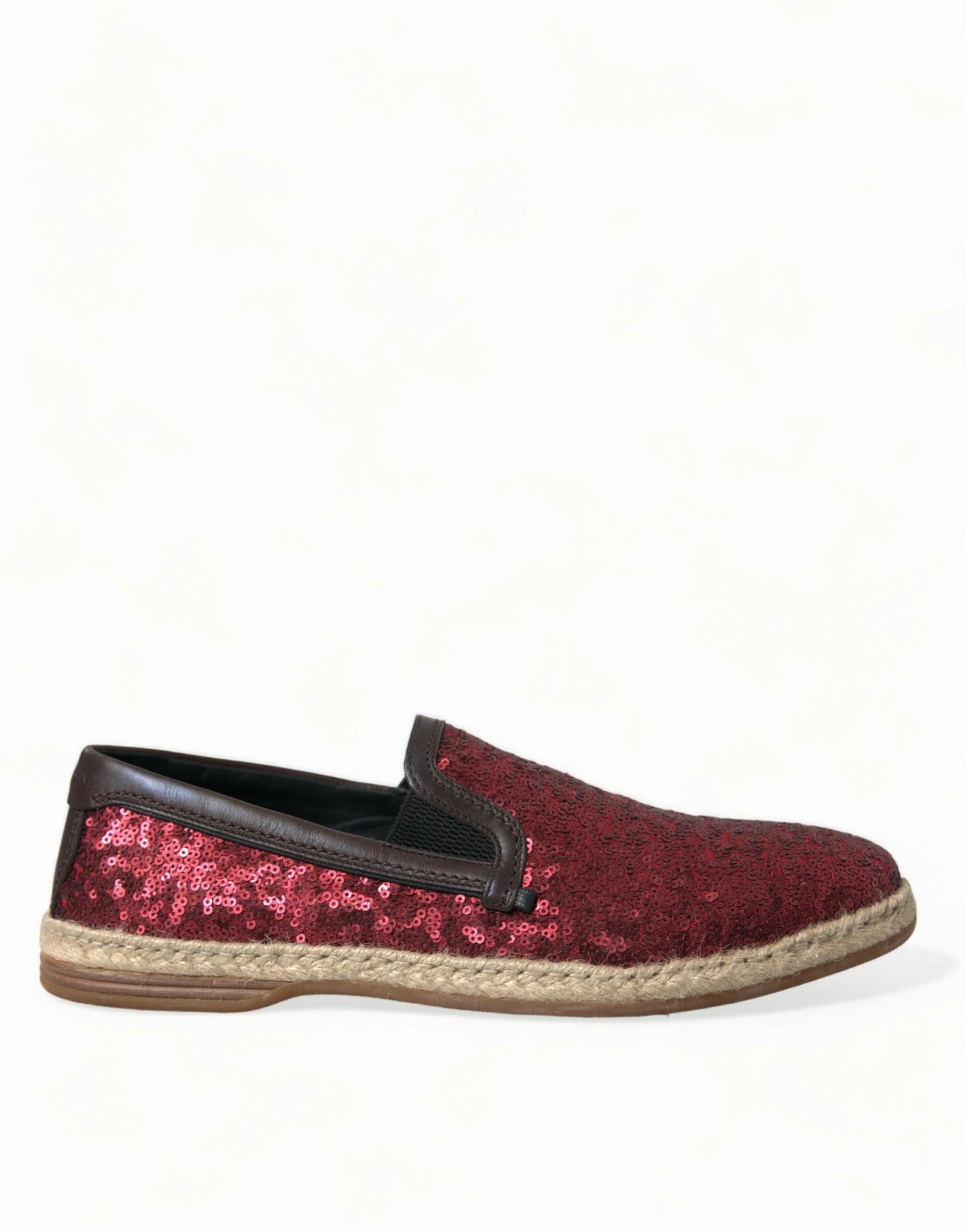 Dolce & Gabbana Red Sequined Loafers Slippers Men Shoes Bunny Slippers Dress To Impress