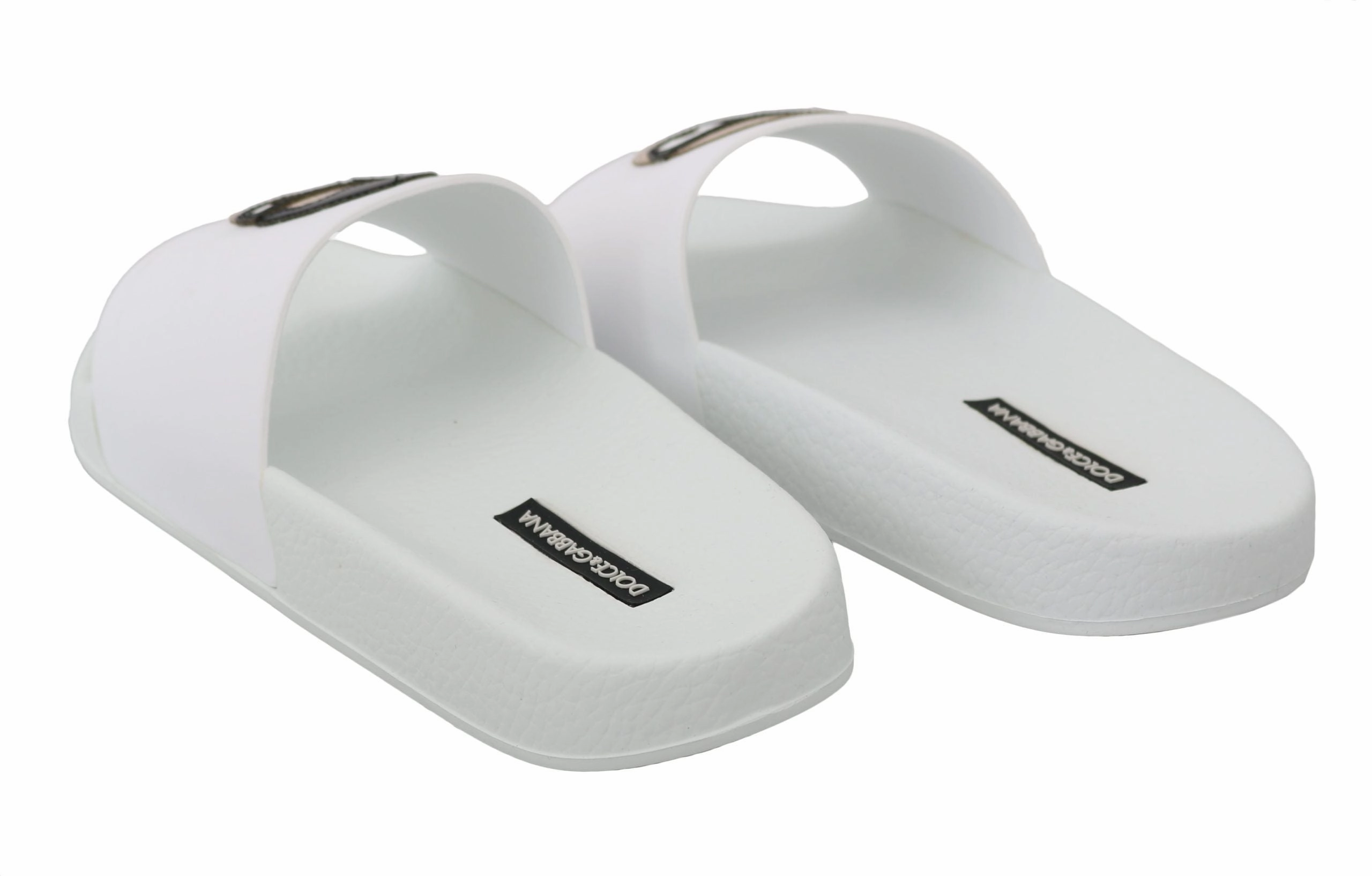 Best Flip Flops Pool Deck Dolce & Gabbana White Leather #dgfamily Slides Shoes Sandals