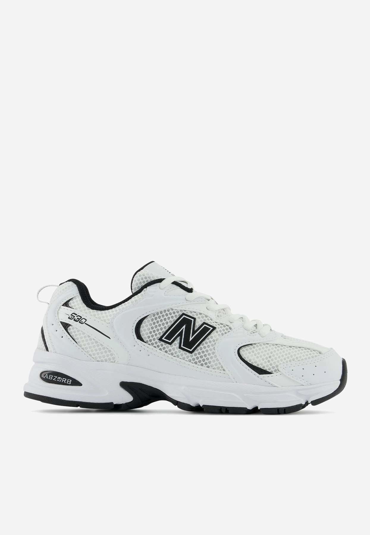 New Balance Shoes 442 530 Low-Top Sneakers in White with Black