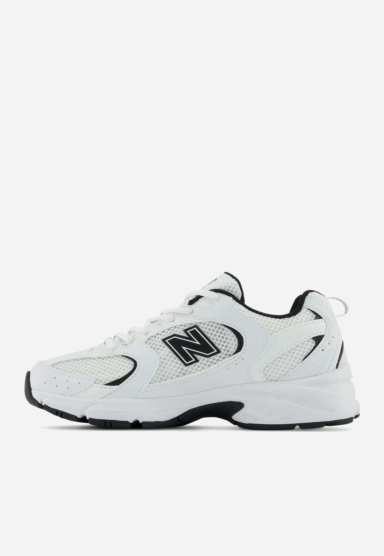New Balance 740 Pink Silver 530 Low-Top Sneakers in White with Black