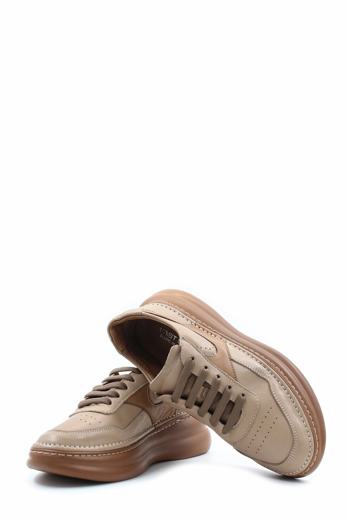 FST Genuine Leather Women's Casual Shoes 409ZA3051 Biscuit - Silver Spring Casual Waterproof Winter Shoes