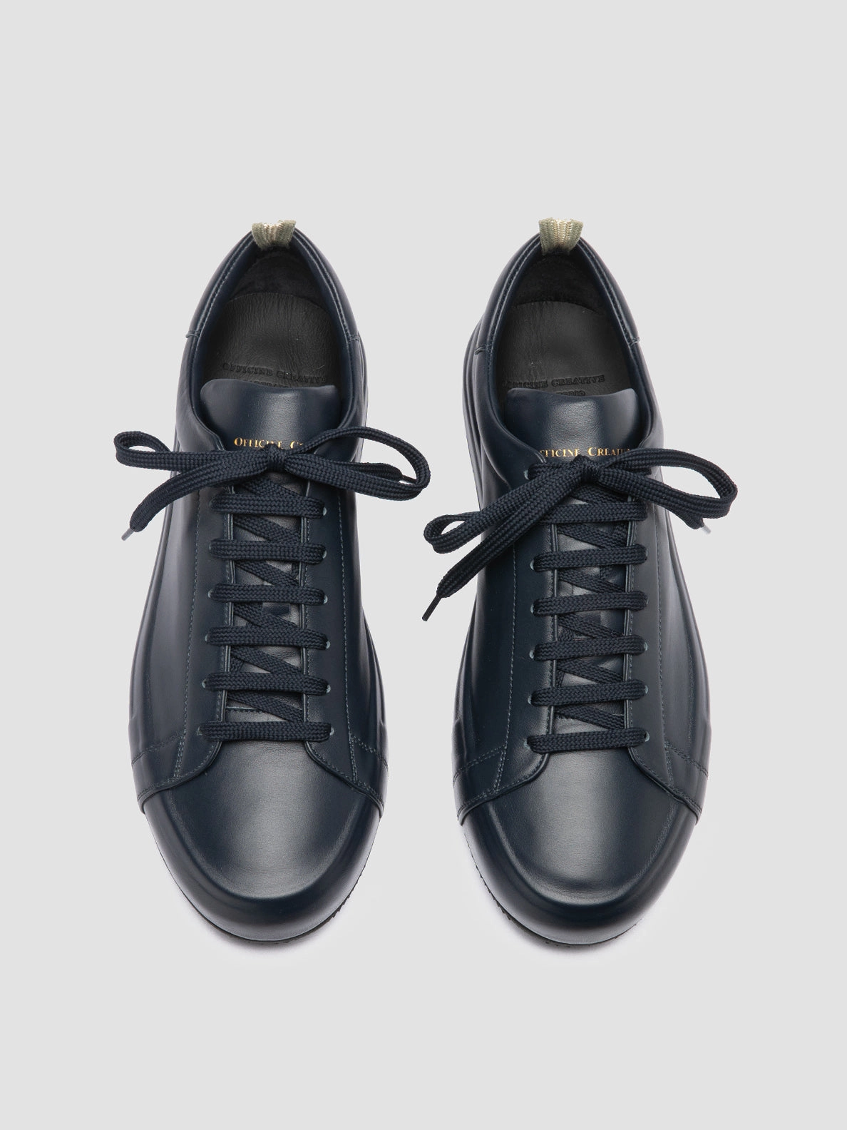 EASY 001 - Blue Leather Low Top Sneakers Club C Extra Sneakers