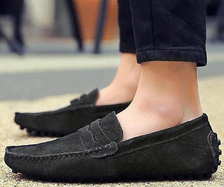 Presto Casual Shoes Style Soft Moccasins Men Loafers High Genuine Leather Shoes Men Flats Gommino Driving Shoes