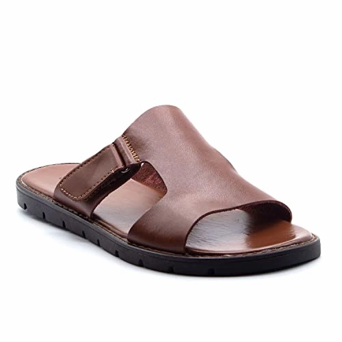 Sandals Christian Dior Men's 69213 Leather Slip On Peasant Toe Loop Roman Flip Flop Dress Sandals