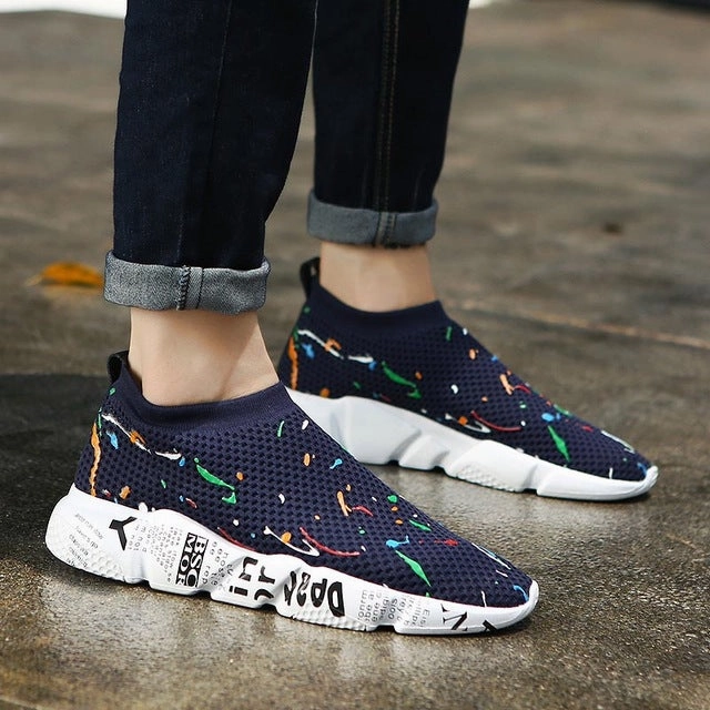 Goat Com Sneakers BomKinta New Fashion Breathable Shoes Men Casual Men Shoes Mesh Woven Sneakers Men Camouflage Outdoor Footwear For Male