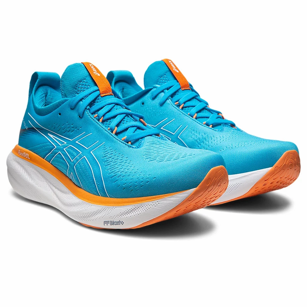 Asics Yellow Tiger Shoes ASICS GEL-NIMBUS 25 (M) - (ISLAND BLUE/ SUN PEACH) RUNNING SHOES
